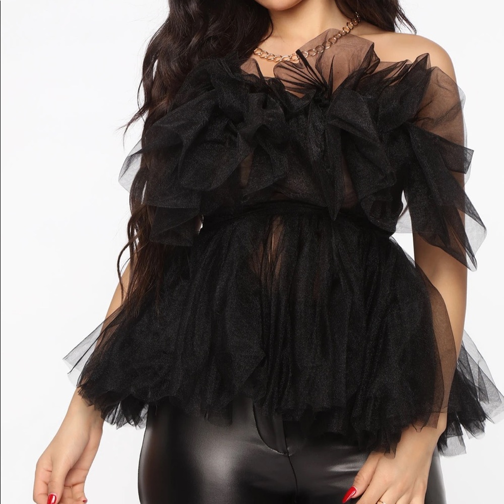 Extra Fabulous Mesh Top - Black